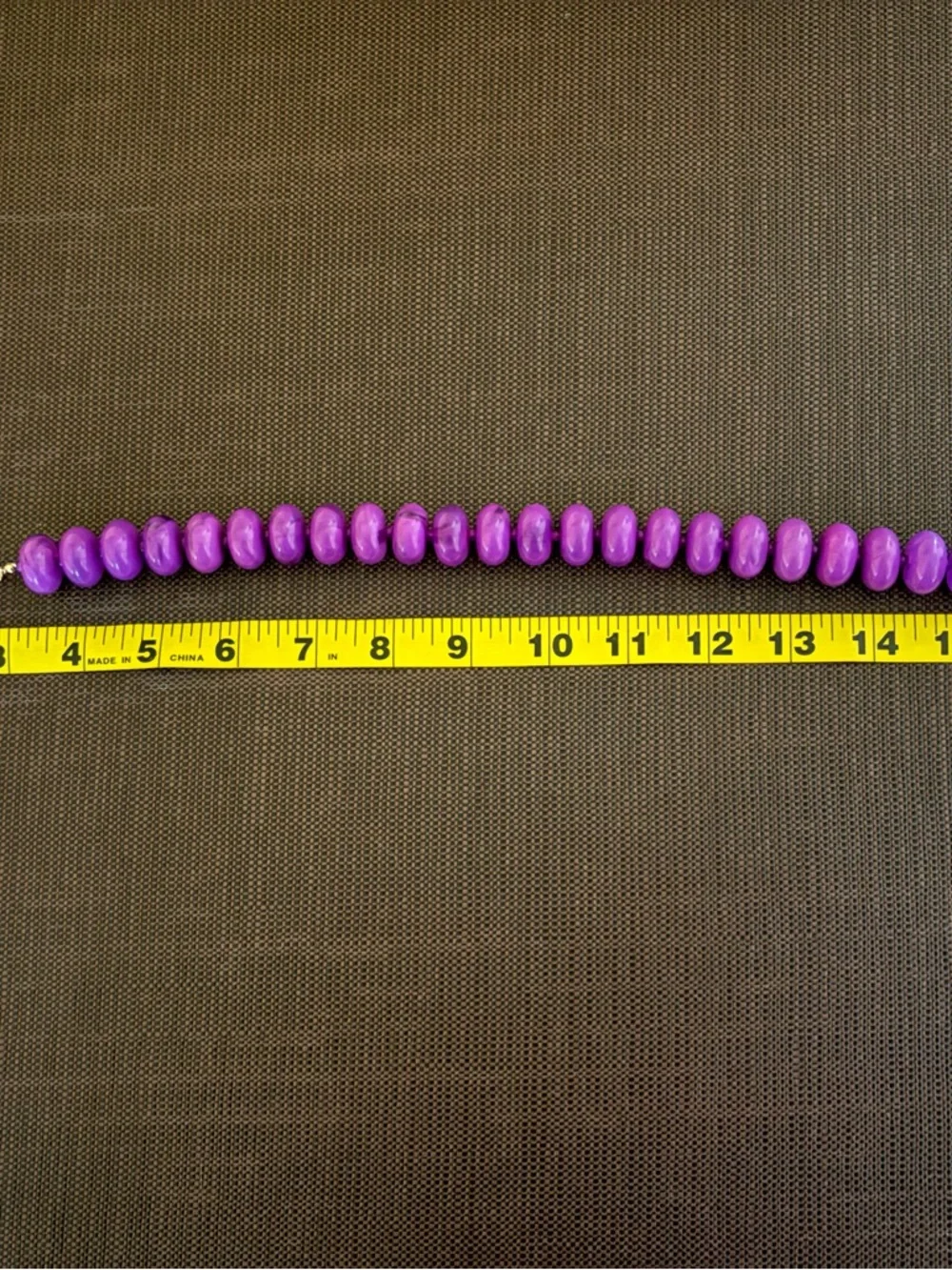 New! Deep Purple Resin Beaded Chunky Statement Necklace - Women’s Jewelry - Picture 4 of 9
